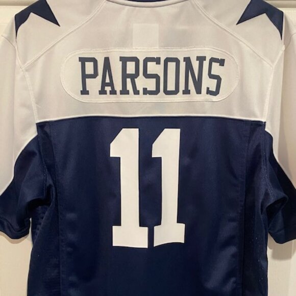 NFL Men's Dallas Cowboys Micah Parsons Nike Navy/White Game Jersey Large Size M - Picture 2 of 4